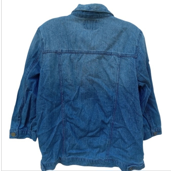4/$15 Tinsel Jean Jacket Women's Small 3/4 Length Sleeve Fall Button Up Pockets - Picture 3 of 8